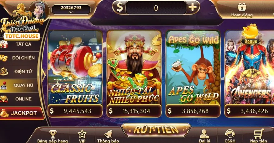 Game Nổ Hũ (Slot) với Jackpot khủng tại zbet me